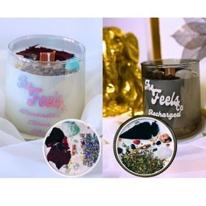 2 Aromatherapy candle| 80z Natural soywax Patchouli Lavender Rose Repurpose Jars